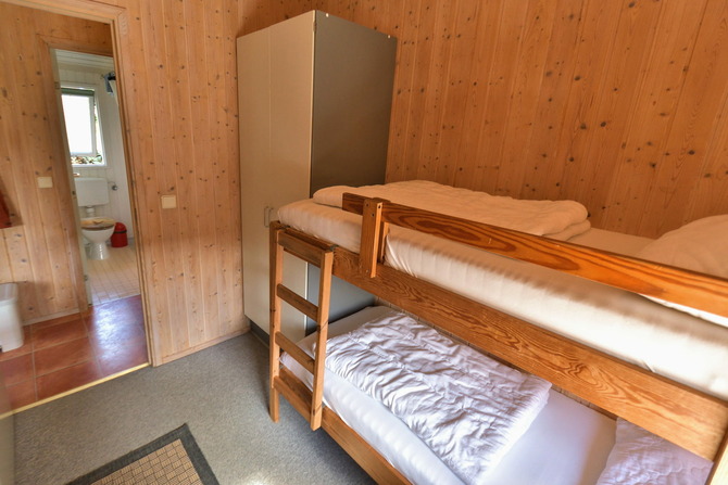 Ferienhaus in Pelzerhaken - Ferienhaus Typ A im Ferienpark AM WALDRAND - Schlafzimmer mit Etagenbett