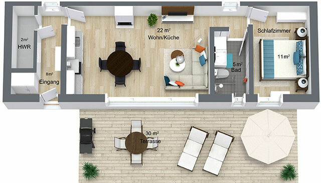 Ferienwohnung in Heringsdorf - Brinkmannhaus Anna Whg 1 - fein und praktisch - fast am Strand, Terrasse, Grill - Bild 2