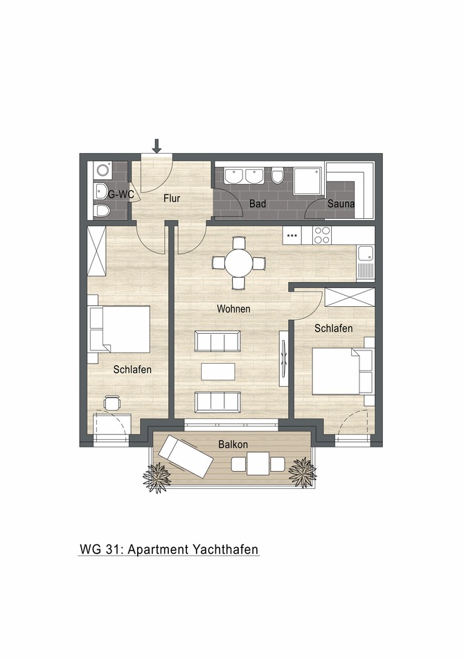 Ferienwohnung in K&uuml;hlungsborn - Ferienwohnung Yachthafen - Riviera Maison - Bild 16
