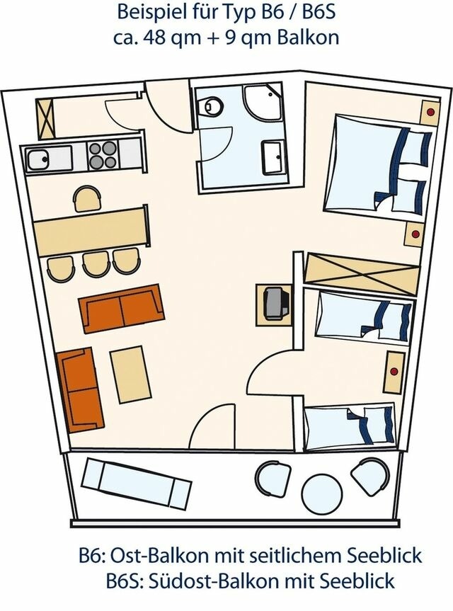 Ferienwohnung in Grömitz - Strandidyll, 102 - Typ B6S - Bild 15