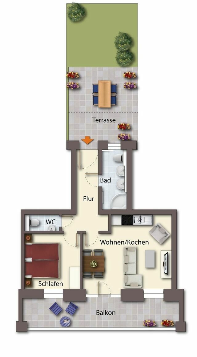 Ferienwohnung in Seebad Heringsdorf - (Brise) Villa Jasmin App. 02 - Bild 17